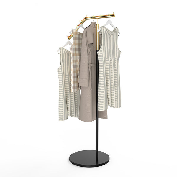 OEM custom boutique clothing hanger industrial style metal clothing display rack skirt clothing rack to map customization