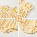 Summer baby clothes for baby girls, triangle climbing clothes, 100-day princess, cute thin strawberry gauze bag, short-sleeved