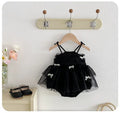 Princess dress mesh bodysuit baby summer romper lightweight baby suspender one-piece first birthday outfit tulle skirt girl trendy