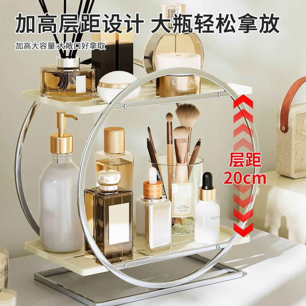 Amazon Cosmetics Storage Rack Tabletop Shelf Wrought Iron Layered Rack Dresser Skin Care Products Perfume Display Rack