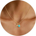 Amazon cross-border water drop birthstone fashionclassy sense casual design elegance clavicle necklace summer clavicle chain