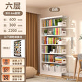 Cloud white six-tier add-on shelf [60*30*220cm] - heavy-duty carbon steel
