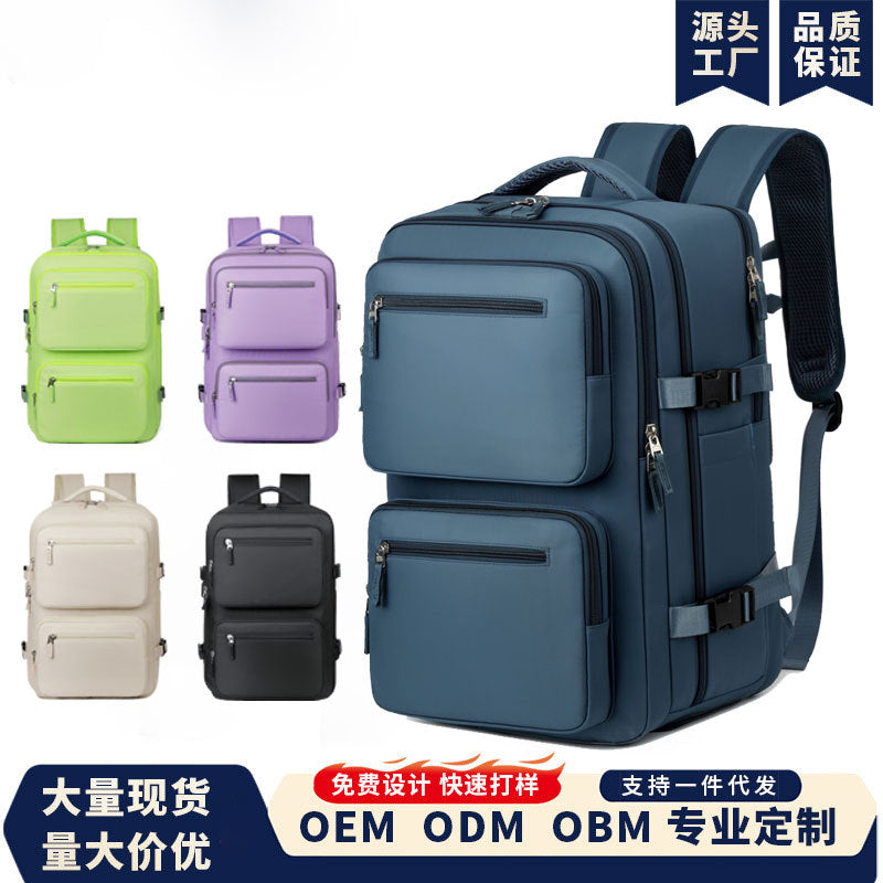 Foreign trade box backpack large capacity independent shoe compartment custom business travel bag USB interface multi-warehouse computer bag