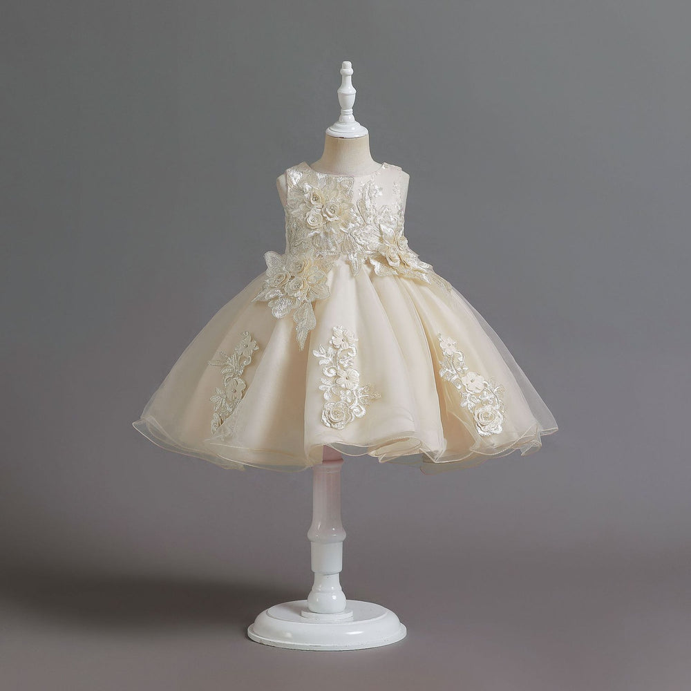 New arrival: girls' formal dress - 3d floral princess gown for girls, elegant and grand style, perfect for proms and performances
