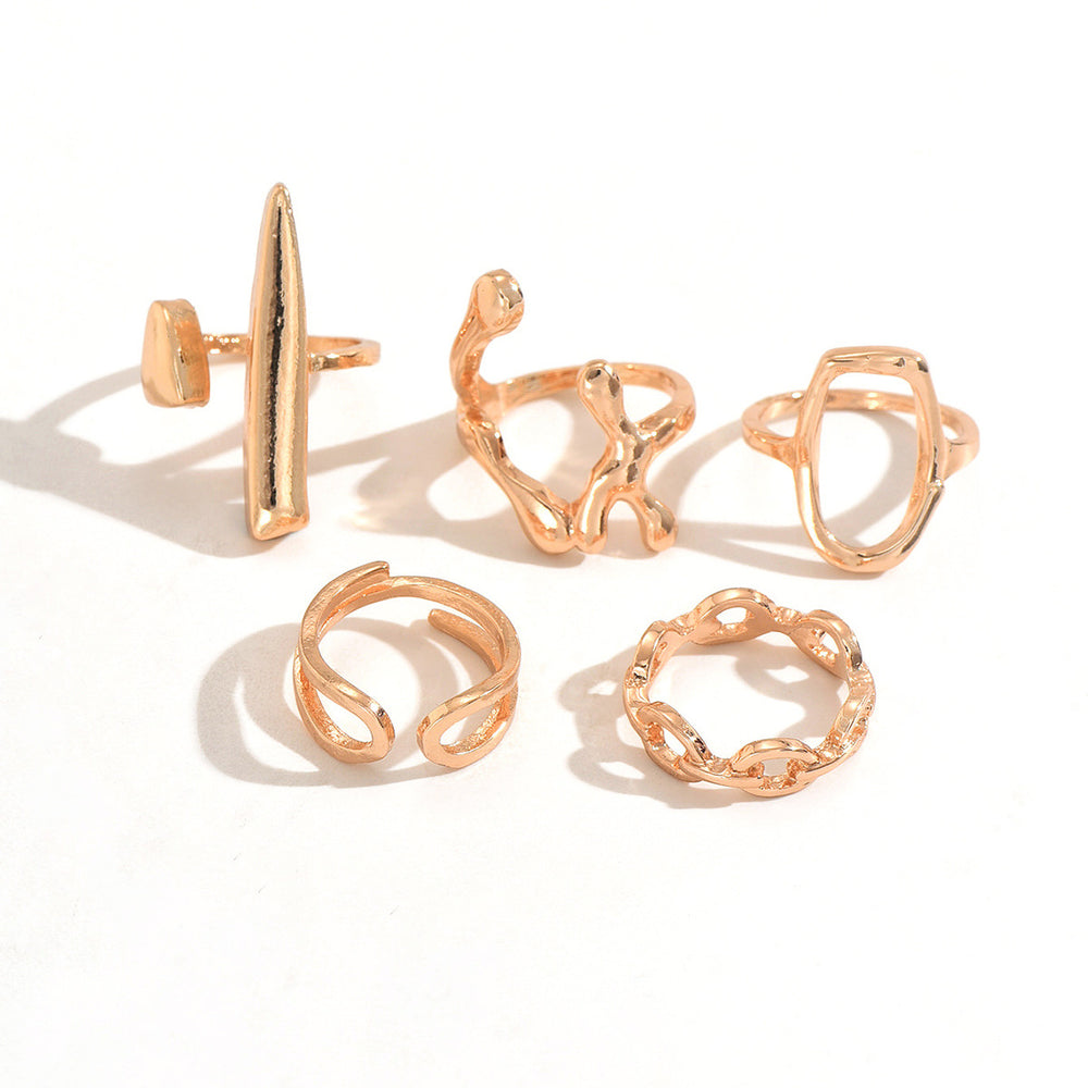 lava ring wholesale women's niche design jewelry light luxury high-end romantic couple rings smooth band accessories