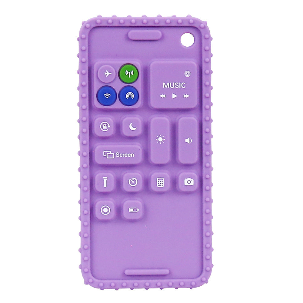Baby Teether Toy Press Mobile Phone Toothpaste Food Grade Silicone Molar Stick Remote Control Baby Toy