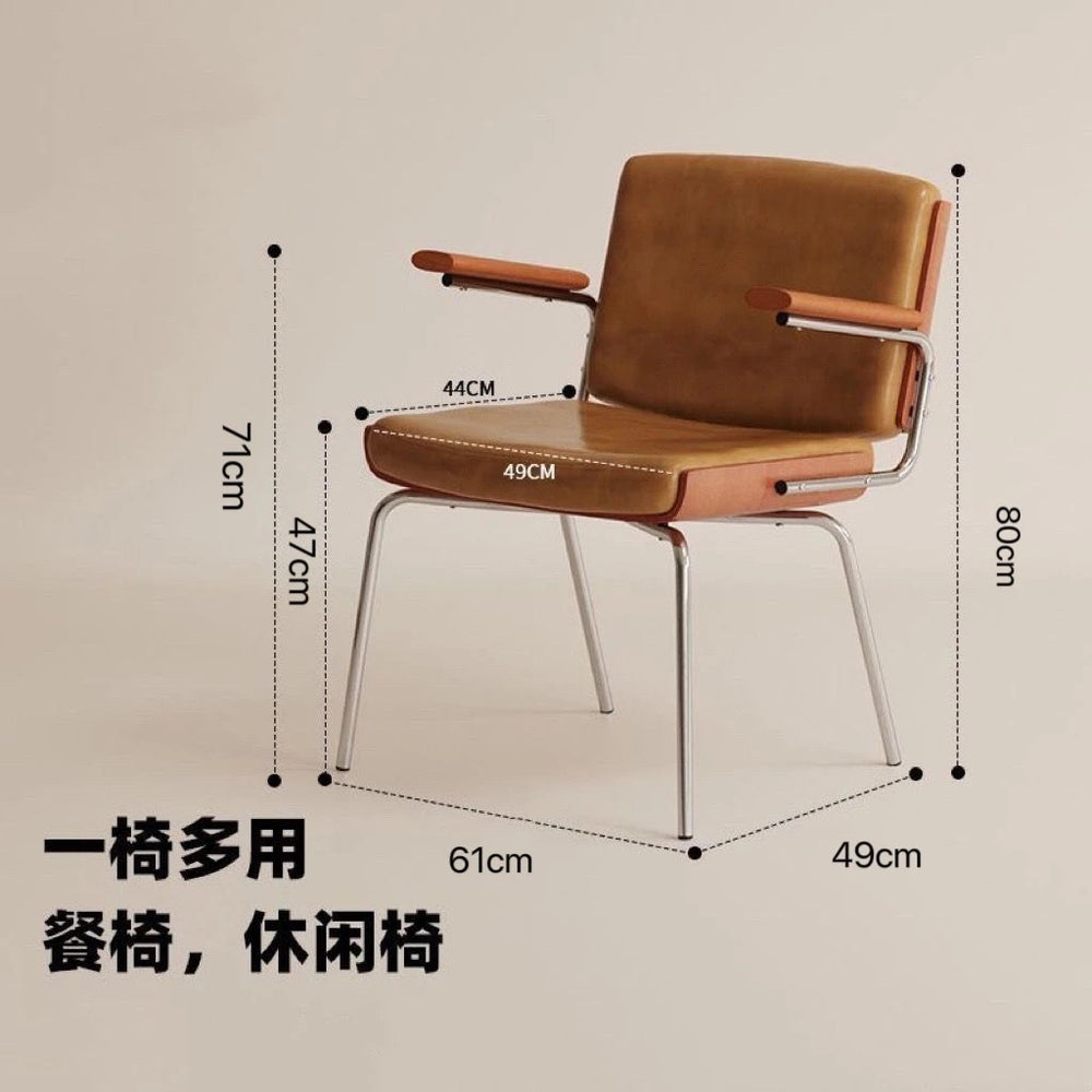 Used dining chair single back casual chair for home armrest sofa chair design study computer office stool