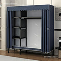 Simple wardrobe for home bedroom steel frame thickened and thickened steel pipe assembled cloth wardrobe rental room strong and durable cabinet
