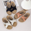 2026 new french retro platform crossover strap french chic sandals & slippers - summer women's outerwear fashion export