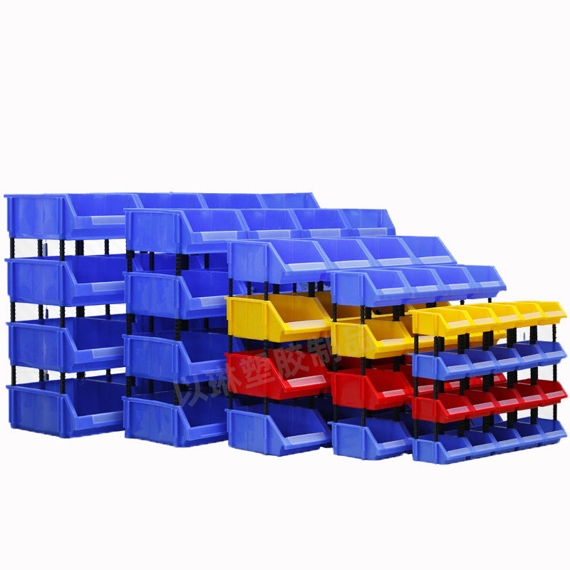 Plastic oblique heat transfer box shelf classification storage box accessories tool box combined material box components screw box