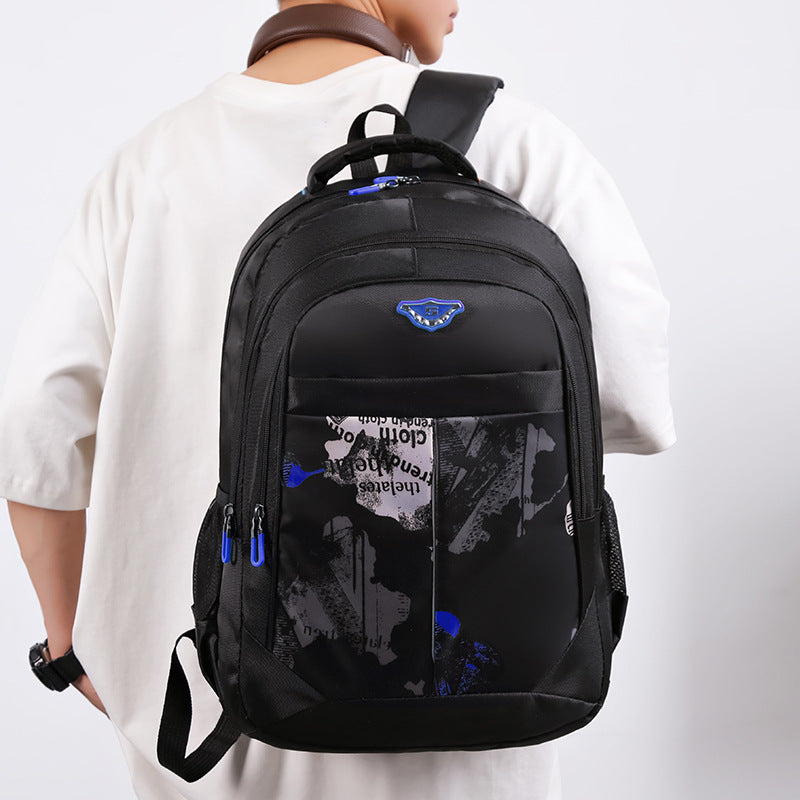 New casual backpack for primary school students, large-capacity boys' backpack, lightweight and simple, 6-12 year old children's school bag