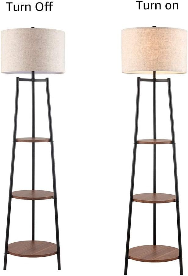 Cross-border floor lamp standing reading lamp with bookshelf modern high pole lamp living room bedroom furniture lighting lamp