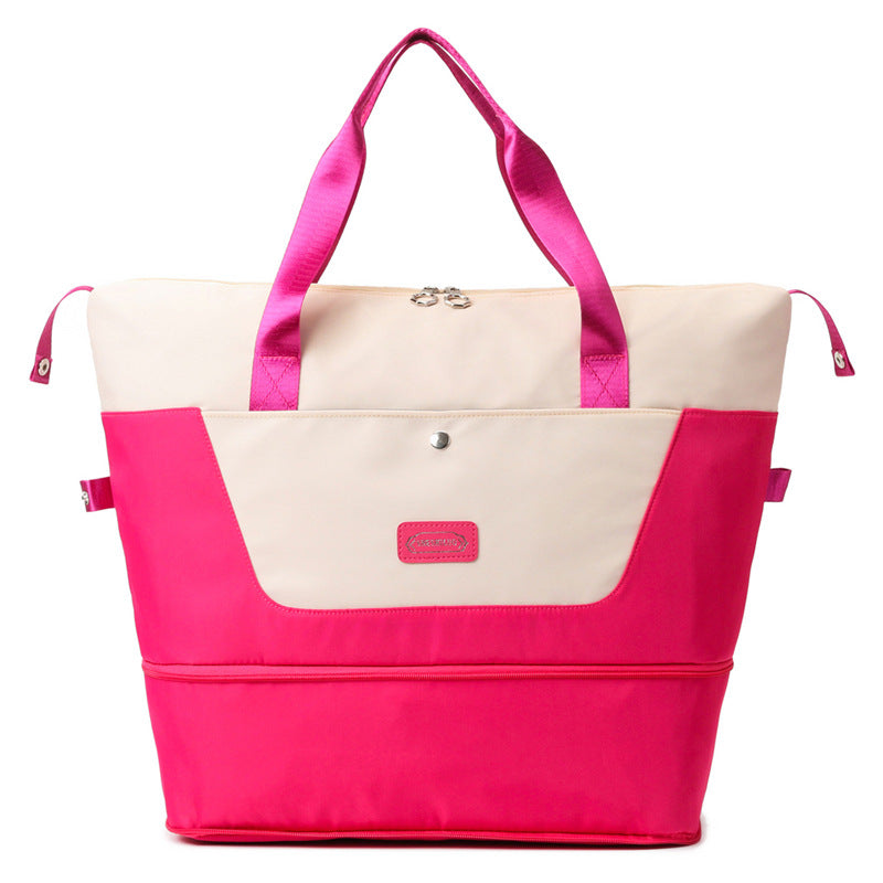 New travel bag, large-capacity wet and dry separation expansion duffel bag, women's sports swimming yoga fitness bag