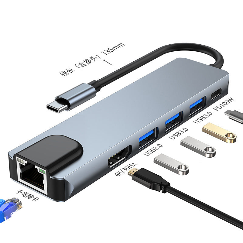 typec docking station 4k60hz usb3.2 hub 2.5g network card converter notebook docking station