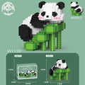 【animal building blocks】national treasure fubao climbing bamboo ladder
