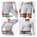 autumn style easiest for daily running and fitness wear women's sports pilates sports t-shirt high waist hip lifting yoga wear