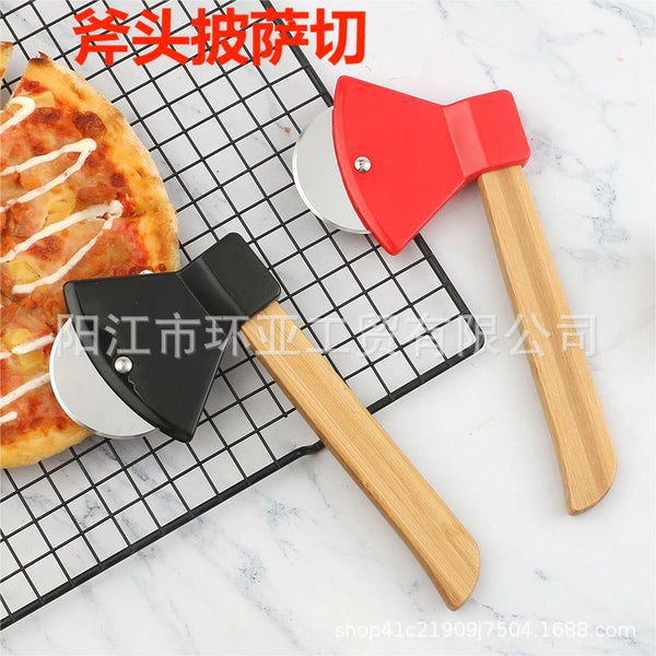 Cross-border hot-selling stainless steel pizza hob axe cutter kitchen gadget creative baking pizza cutter household utensils