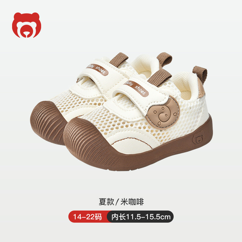 New baby sandals for boys, summer first walker shoes, 0-2 years old infant anti-slip soft sole mesh shoes for babies and toddlers, baby girl shoes