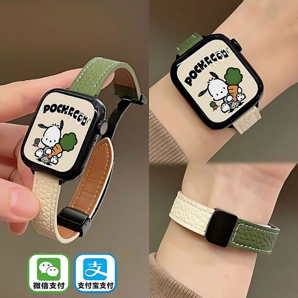 Huaqiangbei smartwatch for women - nfc, heart rate monitoring, bluetooth calling, magnetic leather strap, couple's sports band