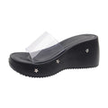 8cm thick sole wedge sandals women's outwearsummernew arrival high heels women's beach platform bottomeva breathable sandals