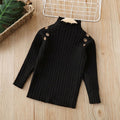 Girl half turtleneck sweaterknitting bottom shirtfall and winternew arrivalkids clothing style baby fleece-linedthickened sweater