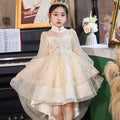 Girls' formal dresses princess gowns cross-border e-commerce little girl train tulle performance tutu dress wholesale children's clothing