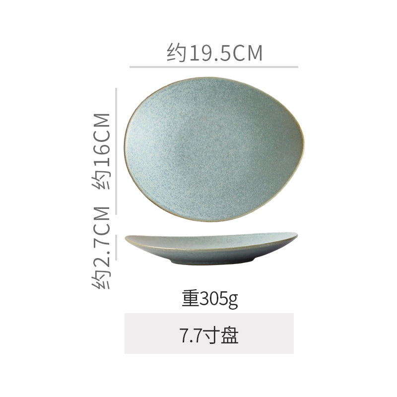 Vintage & unique shaped ceramic dinnerware - stylish plates for restaurants & home use - creative fruit, salad, rice & noodle bowls
