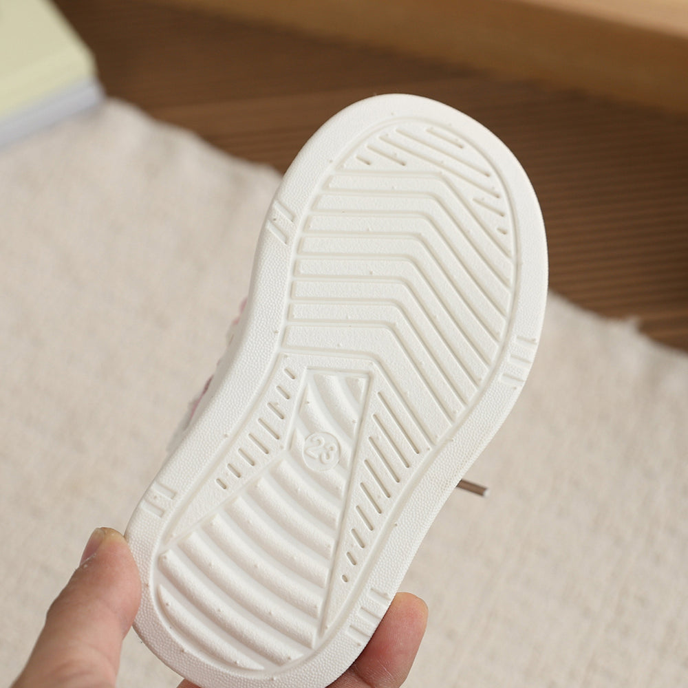 Girls' cartoon sneakers,  spring/autumn new collection, boys' lightweight athletic casual white shoes, baby first walking shoes