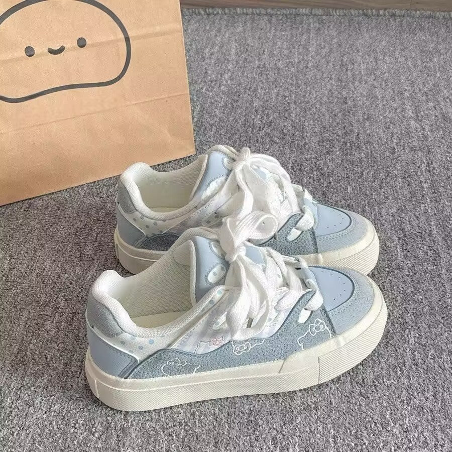 K-stylecasual sneakers for women 2026 spring and summer new arrival cat niche style bread shoes inscutethick solewhite shoes