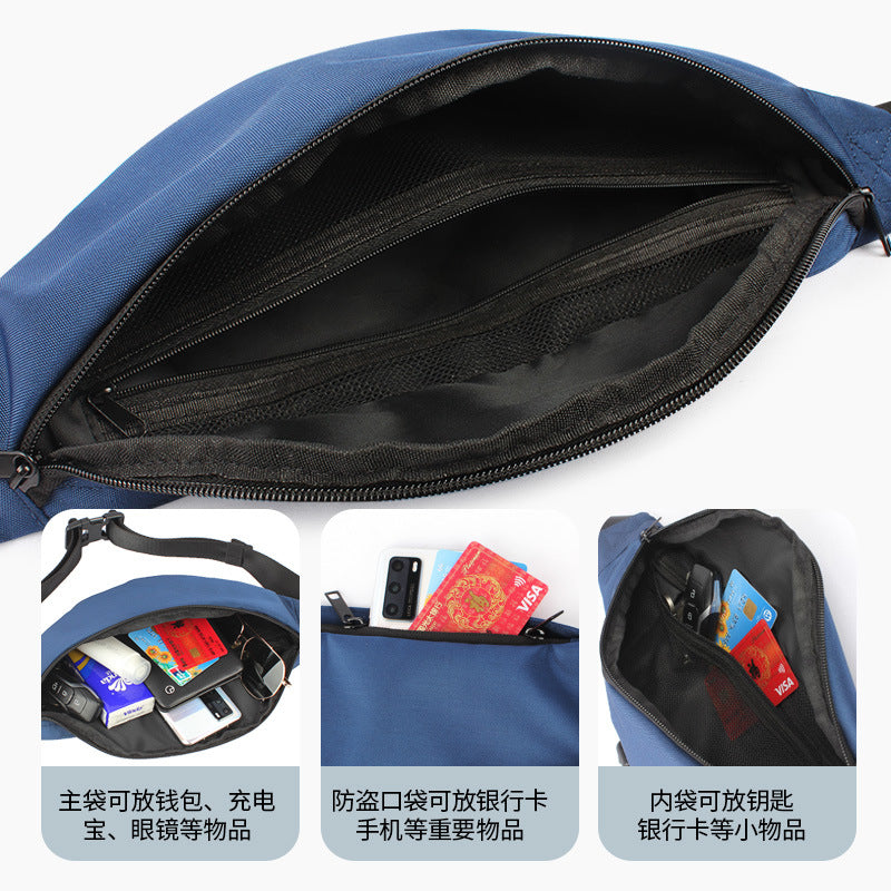 Cross-border new student messenger bag casual outdoor mountaineering mobile phone fanny pack large capacity men's sports shoulder breast bag