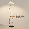 Pleated floor lamp storage rack all-in-one living room sofa coffee table table lamp scandinaviancasual smart wireless charging ambient light