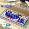 Longweishi k98 illuminated wired rgb mechanical keyboard - 98-key layout, customizable gaming e-sports keyboard (blue switch/red switch options)