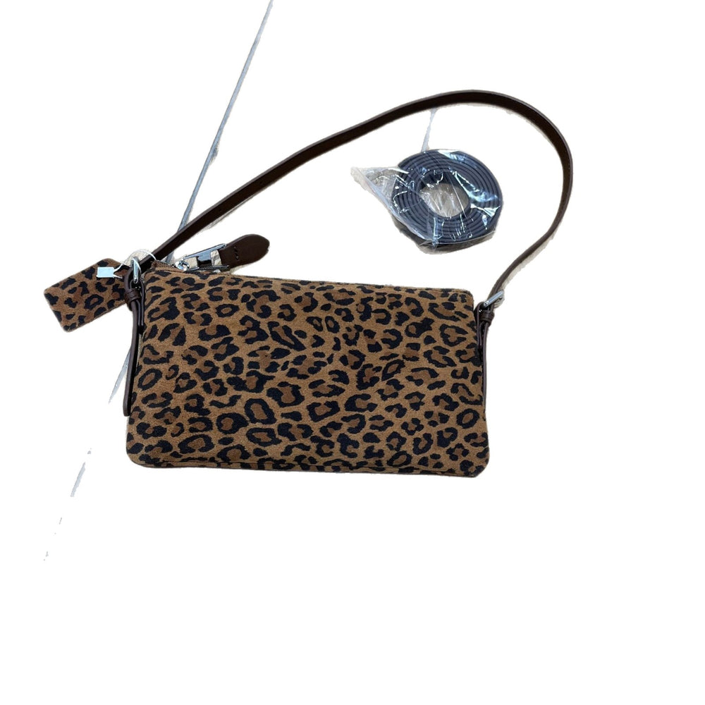 Genuine leather leopard print phone bag - cowhide suede fashion new women's bag - high-end, retro, versatile crossbody bag - trendy