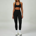 Summer cross-border barely-there yoga set - backless, tight-fitting, quick-dry activewear - outdoor sports running three-piece set 9300