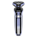 Rotary floating triple-blade electric shaver - multifunctional razor & sideburn trimmer - smart digital display, fully washable