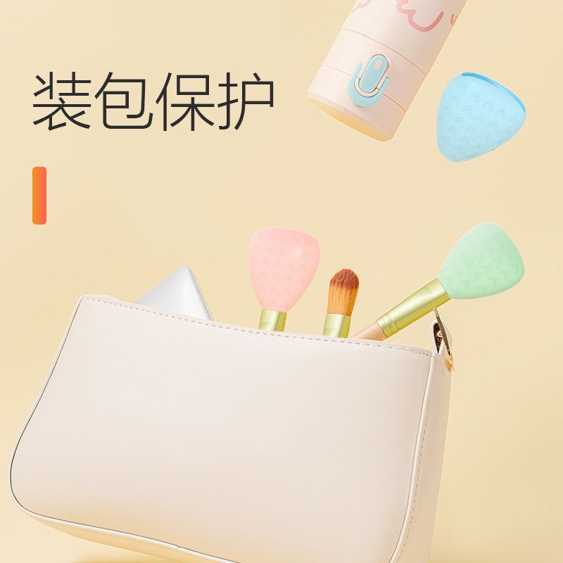 Silicone makeup brush protective cover, makeup brush dust-proof cleaning cover, storage brush anti-fried protective cover, silicone cover