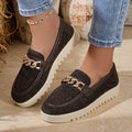 summer new arrival: plus size women's casual comfortable metal buckle fashionable outerwear flats - wholesale