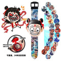 Nezha 2: the magic boy raising the sea children's projection watch toddler ao bing luminous time watch toy watch men's gift