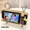 Vintage tv speaker - cute cartoon bluetooth speaker with phone stand - perfect for students & streaming