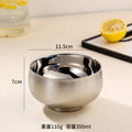 export bowl anti-fall kids tableware for home316 stainless steel rice bowl thickened double-layer soup bowl korean style bowl