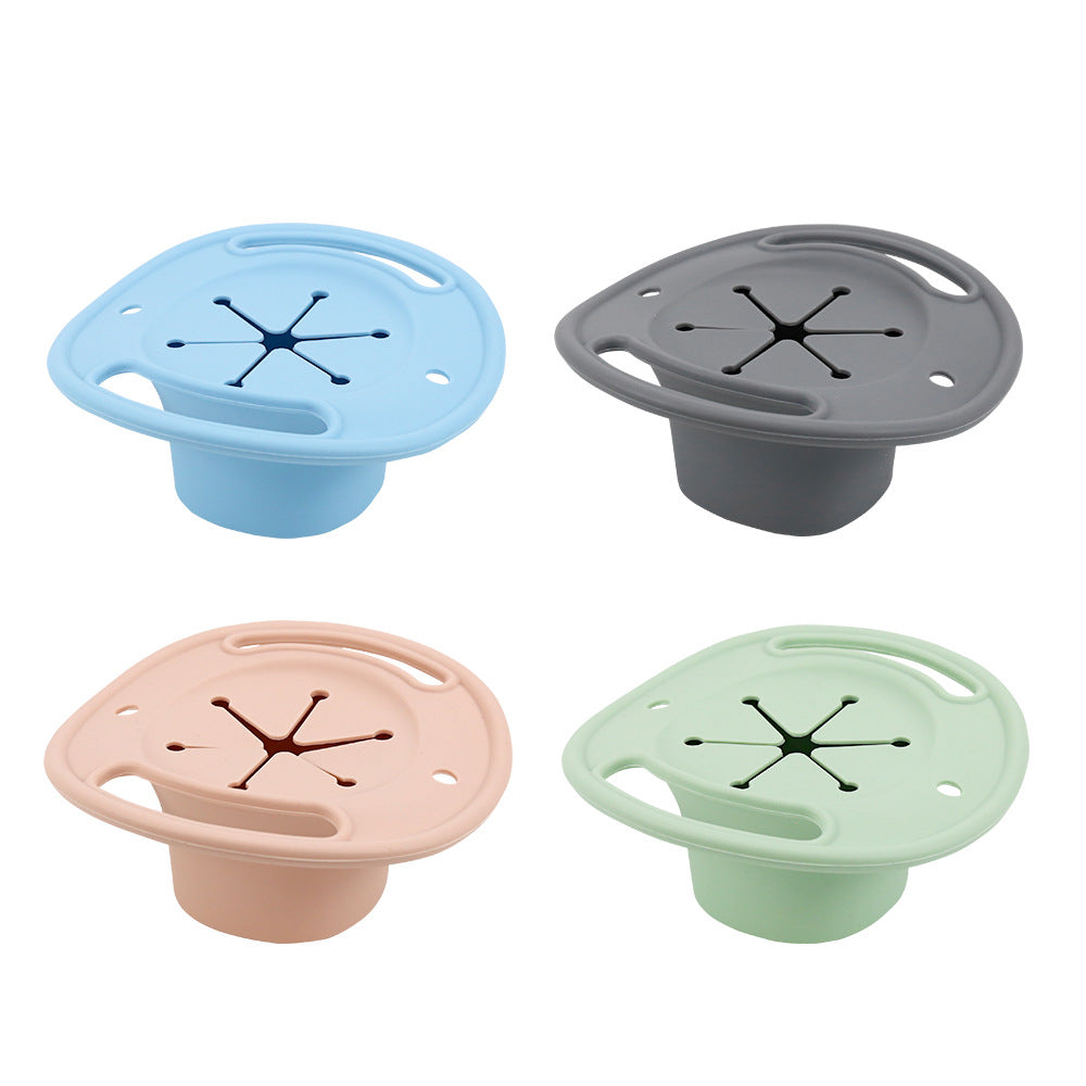 Cross-border new denim hat binaural handle silicone snack cup, portable children's cartoon snack cup with lid