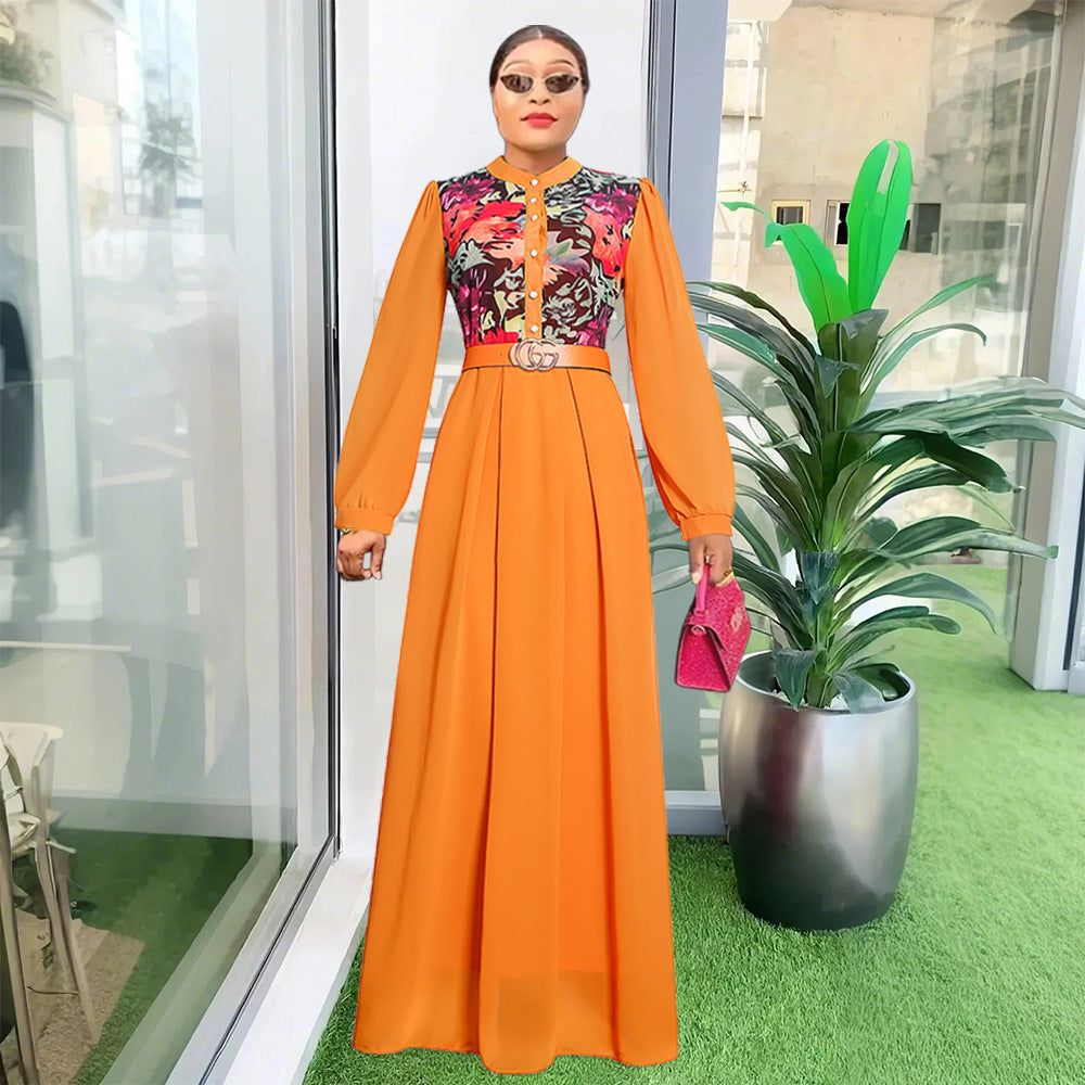 sourcing: african plus-size women's clothing -  &  - evening gowns, slimming new long printed chiffon dresses