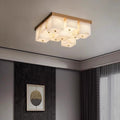 Marble all-copper ceiling lamp modern new chinoiseriecasualaccessible luxury bedroom dining room study lamp designer creative living room