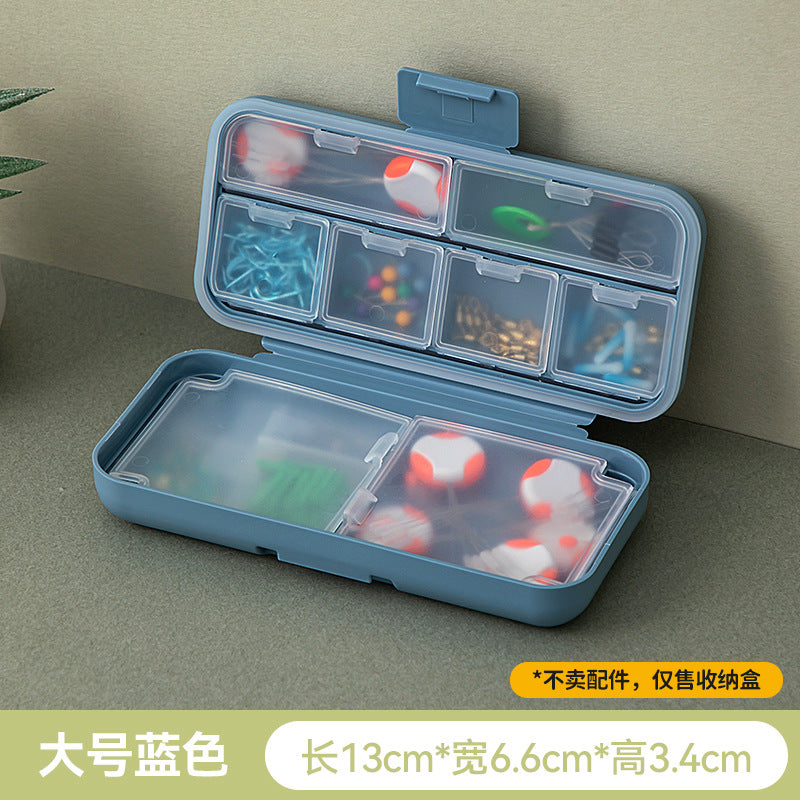 Portable fishing gear storage box Grid accessories storage box Multifunctional sealed waterproof fish hook storage box Fishing supplies