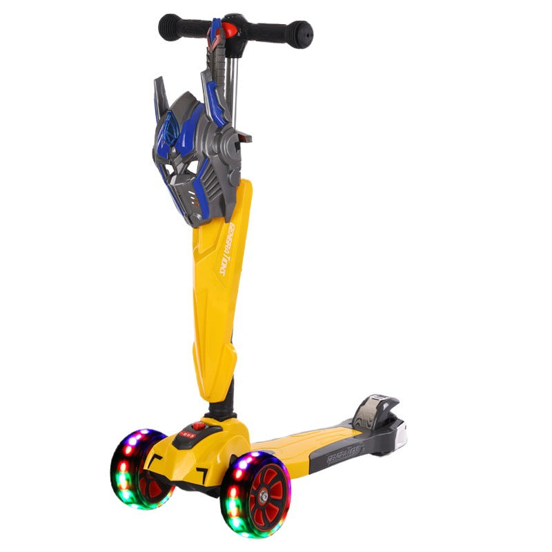 Children's scooter 3-6-10 year old baby flash wheel scooter boys and girls baby scooter, yo-yo car wholesale