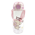 Large capacity cartoon fashion water bottle - premium pop-up lid with straw - portable kids' water bottle - sports student water cup