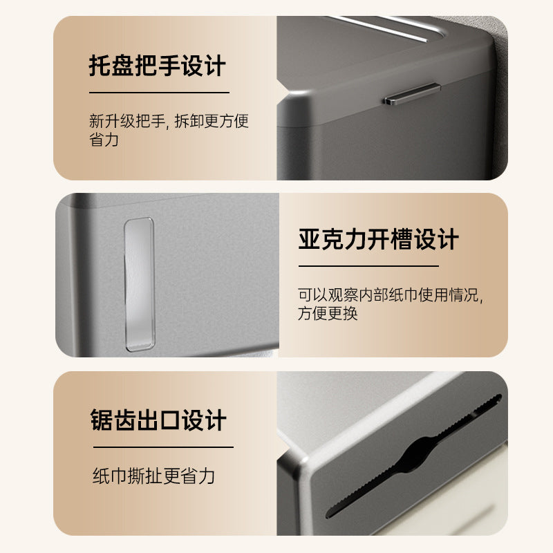 Cross-border special toilet tissue box, no punching, wall-mounted roll holder, bathroom waterproof tissue box with lid, toilet