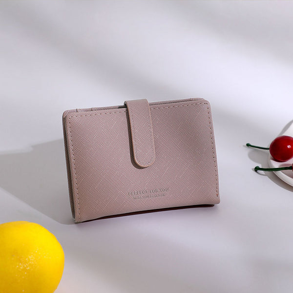 Perfect For You women's wallet  fashion simple short pu card bag multi-card change bag