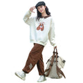 Girls' sweatshirt:  spring/autumn new arrival - trendy, stylish, long-sleeved, loose-fit top - autumn fashion for girls - popular children's clothing