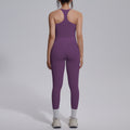 New arrival cross-border fashion double-sided brocade i-shaped beautiful back yoga suit sports running fitness running two-piece set for women